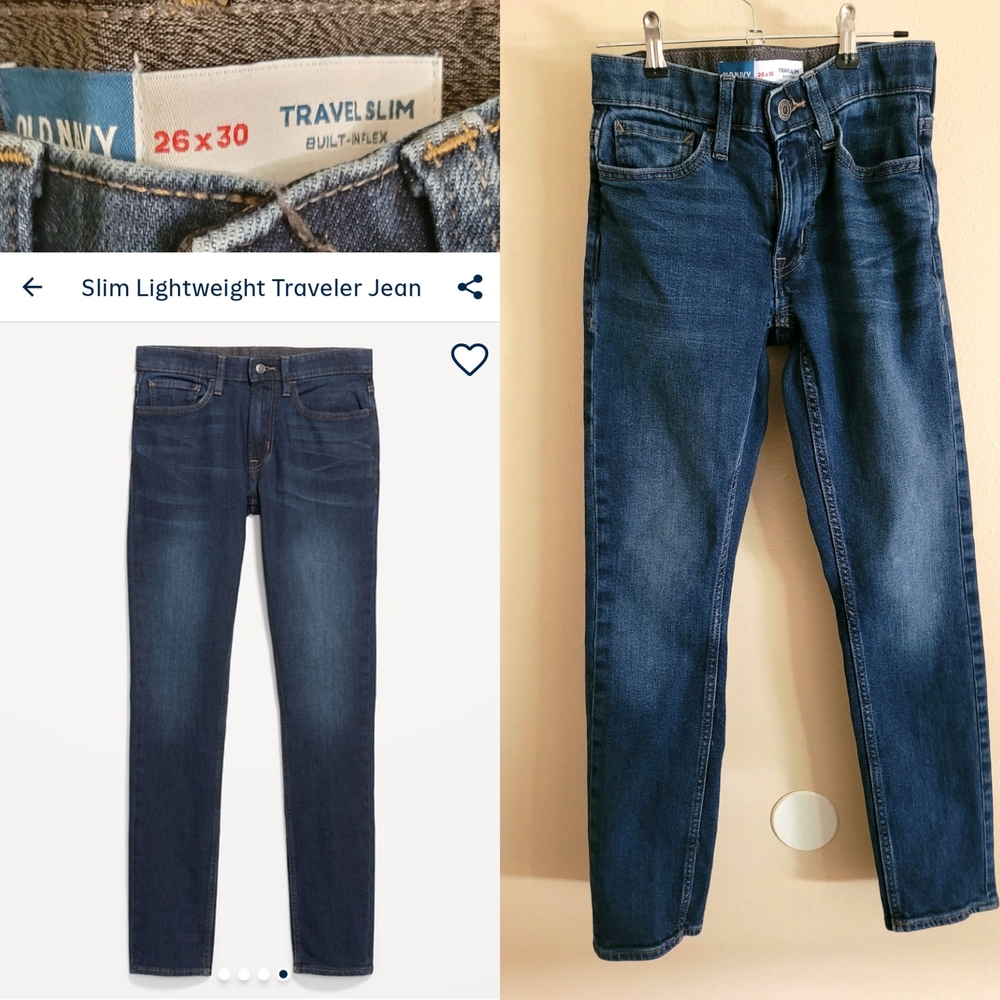 Old Navy Men's Slim Traveler Jeans - Dark Blue